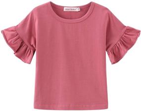 img 4 attached to Colorful Childhood Ruffles Toddler T Shirt Girls' Clothing for Tops, Tees & Blouses