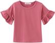 colorful childhood ruffles toddler t shirt girls' clothing for tops, tees & blouses logo