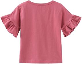img 3 attached to Colorful Childhood Ruffles Toddler T Shirt Girls' Clothing for Tops, Tees & Blouses