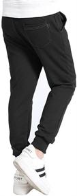 img 3 attached to 👖 Rysly Boys Cotton Sweatpants - Kids Casual Jogger Pants with Tapered Ankle Fit