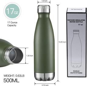 img 2 attached to 🥤 Stay Refreshed for Longer with HASLE OUTFITTERS 17oz Cola Shape Water Bottle in ArmyGreen - 24Hrs Cold, 12Hrs Hot, Sweat-Free Exterior, Easy to Carry