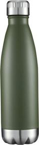 img 4 attached to 🥤 Stay Refreshed for Longer with HASLE OUTFITTERS 17oz Cola Shape Water Bottle in ArmyGreen - 24Hrs Cold, 12Hrs Hot, Sweat-Free Exterior, Easy to Carry