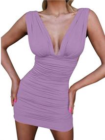 img 2 attached to 👗 GOBLES Womens Bodycon Sleeveless Cocktail Dresses: Flattering Women's Clothing for All Occasions