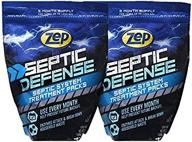 💩 zep septic defense zstp6 treatment packs (pack of 2) - safe for pipes and septic systems logo