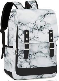 img 4 attached to 🎒 Stylish Marble Laptop Backpack for Teen Girls and Women with USB Charge Port - Ideal for College, Travel, and School