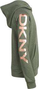 img 3 attached to Толстовка для девочек DKNY Флисовый пуловер