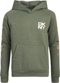 img 4 attached to Толстовка для девочек DKNY Флисовый пуловер