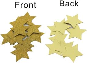 img 3 attached to 🌟 Mybbshower 1.5 inch Gold Glitter Adhesive Star Stickers Pack of 200 for Scrapbook Party Decor