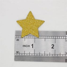 img 1 attached to 🌟 Mybbshower 1.5 inch Gold Glitter Adhesive Star Stickers Pack of 200 for Scrapbook Party Decor