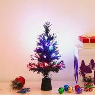 🎄 colorful auto change light fiber optic mini christmas tree for funny party tabletop логотип