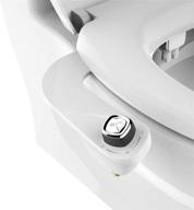 🚽 enhance your bathroom experience with biobidet slimedge simple bidet toilet attachment - dual nozzle, fresh water spray, easy installation, non electric, brass inlet, internal valve - white logo