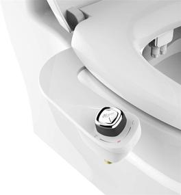 img 4 attached to 🚽 Enhance Your Bathroom Experience with BioBidet SlimEdge Simple Bidet Toilet Attachment - Dual Nozzle, Fresh Water Spray, Easy Installation, Non Electric, Brass Inlet, Internal Valve - White