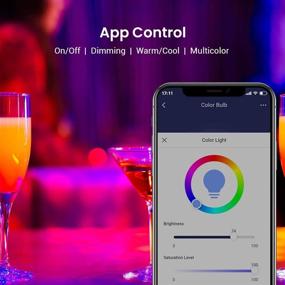 img 3 attached to 🔌 Smart WiFi Dimmable Color Changing Bulb - Compatible with Google Assistant