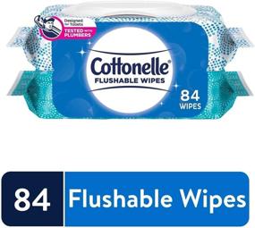 img 3 attached to 🧻 Салфетки для очищения Cottonelle FreshCare Flushable - 2 упаковки (42 шт.) для эффективной гигиены