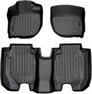 🚗 max liner 2 row floor mat liner set a0193/b0193 for honda hr-v (2016-2021) – black logo