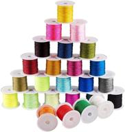 🧵 ph pandahall 25 colors 0.8mm nylon chinese knotting cord: versatile macrame & beading thread for friendship bracelets, christmas crafts & more - 250 yards in total logo