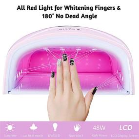 img 3 attached to 💅 Улучшенный SKYUV 48W Перезаряжаемая Профессиональная LED лампа для геля для ногтей: Беспроводная и аккумуляторная лампа для сушки ногтей - УФ-LED лампа для захвата УФ-излучения