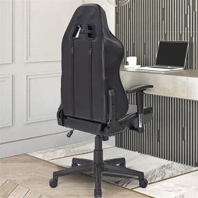 img 1 attached to Max4out Gaming Chair Office Chair Racing Executive: Ergonomic, Adjustable, High Back PVC Leather Computer Chair with Headrest and Lumbar Pillow - Ideal for Women and Men