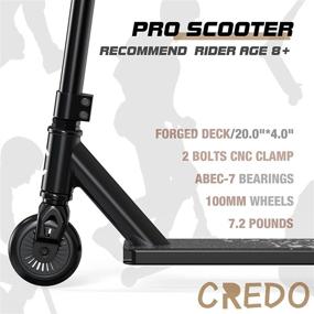 img 1 attached to 🛴 CREDO SPORT Pro Scooter Trick Stunt Scooter for Entry Level-Freestyle Kick Scooter Kids, Teens, 7+ Boys, and Girls