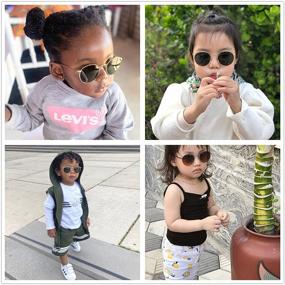 img 3 attached to 👓 Children's Polarized Sunglasses: Metal Frame, UV Protection for Baby Boys and Girls, 0-18 years - Three Sizes Available