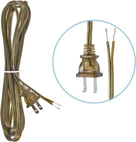 img 1 attached to 💡 ECUDIS Antique Brass Lamp Kit: DIY Table Lamp Wiring Set with 3-Way Socket, Harp & Pipe - Instructions Included