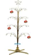 🎄 hohiya ornament display tree stand: christmas rotating 90 hooks, 74inch gold логотип