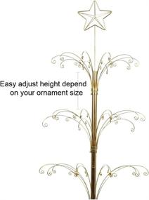 img 2 attached to 🎄 HOHIYA Ornament Display Tree Stand: Christmas Rotating 90 Hooks, 74inch Gold