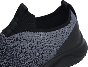 img 3 attached to 👟 Comfortable and Stylish Puxowe Women's Breathable-Mesh Slip On Walking Shoes: Ideal for Casual Work or Sneaker Enthusiasts!