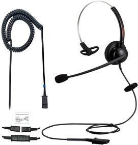 img 4 attached to 🎧 Emaiker RJ9 Call Center Telephone Headset - Single Ear, Noise Cancelling Microphone, with QD Cord for Landline Phone, IP Phones: Yealik, Sangoma, Grandstream, Akuvox, Escene