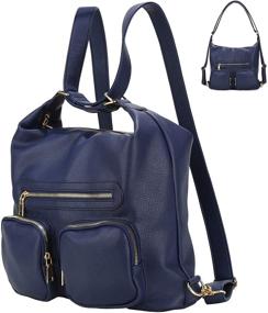 img 4 attached to 👜 KKXIU Handbags Convertible Backpack: Stylish Synthetic Women's Handbags & Wallets For Versatile Fashion