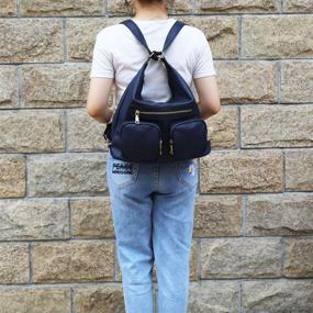 img 2 attached to 👜 KKXIU Handbags Convertible Backpack: Stylish Synthetic Women's Handbags & Wallets For Versatile Fashion