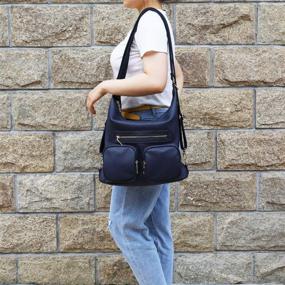 img 3 attached to 👜 KKXIU Handbags Convertible Backpack: Stylish Synthetic Women's Handbags & Wallets For Versatile Fashion