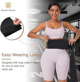 img 1 attached to Wonder-Beauty Under Clothes Waist Trainer: Tummy Wrap & Stomach Bandage for Women - Free Size Loop Design