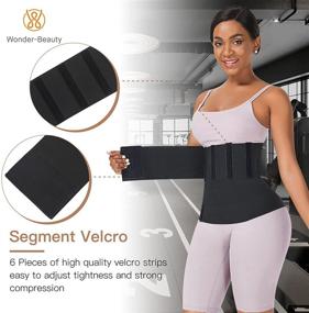 img 2 attached to Wonder-Beauty Under Clothes Waist Trainer: Tummy Wrap & Stomach Bandage for Women - Free Size Loop Design