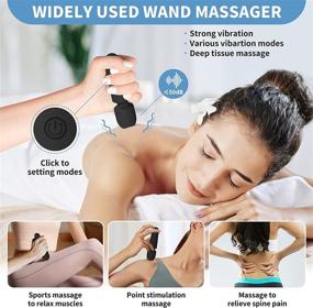 img 2 attached to 🔌 Budow Wand Massager: USB Rechargeable Handheld Electric Personal Massager Wand for Women, Mini Silicone Flexible Full Body Massager