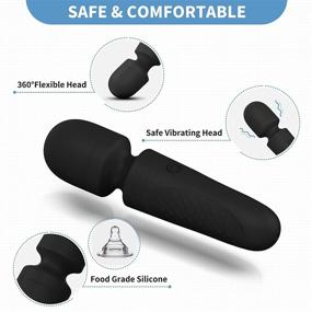 img 1 attached to 🔌 Budow Wand Massager: USB Rechargeable Handheld Electric Personal Massager Wand for Women, Mini Silicone Flexible Full Body Massager