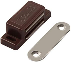 img 3 attached to QEDT Cabinet Magnet Latch - Premium Magnetic Solution for Cabinets and Drawers - Easy Install, Screws Included - Set of 12 (Brown)
