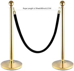 img 1 attached to 🚧 Superior Velvet Stanchion Control Barrier- 60 Inch: A Perfect Crowd Management Solution!
