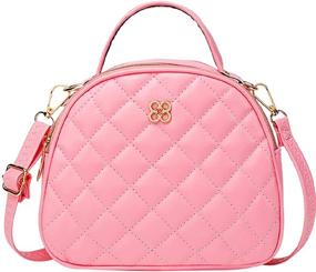 img 4 attached to 👜 Маленькая женская сумка через плечо со шнурком - стильная дамская почтовая сумка из PU-кожи с жемчужным оттенком - Nuwa