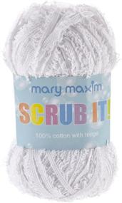 img 1 attached to 🧶 Scrub it Yarn in White by Mary Maxim