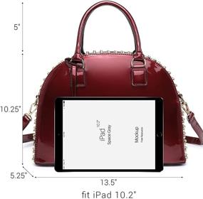 img 2 attached to 👜 Сумка Dasein Vegan Leather Purse Handbag: Стильная сумка в форме купола с ортопедическим дизайном плечевого ремня и длинным ремешком