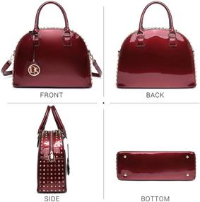 img 3 attached to 👜 Сумка Dasein Vegan Leather Purse Handbag: Стильная сумка в форме купола с ортопедическим дизайном плечевого ремня и длинным ремешком