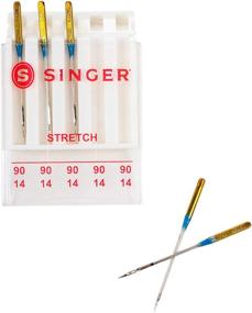 img 1 attached to SINGER 04721 Size 90/14 Stretch Sewing Machine Needles, 5-Count: Unleash Smooth and Comfortable Stretch Stitching!