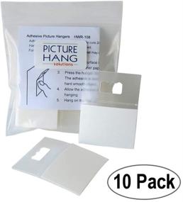 img 2 attached to 🖼️ 10-Pack Adhesive Picture Hangers - Plastic Sawtooth Hooks for Easy Hanging - Ideal for Foamboard