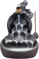 🏮 risup ceramic incense burner set: backflow holder with 10pcs incense cones for home & office decor логотип