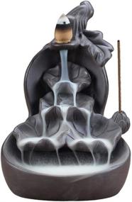 img 4 attached to 🏮 Risup Ceramic Incense Burner Set: Backflow Holder with 10pcs Incense Cones for Home & Office Decor