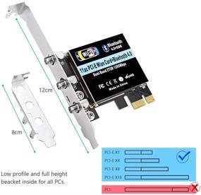 img 3 attached to ZEXMTE AC 1200Mbps карта WiFi для ПК: двухдиапазонный беспроводной адаптер с 5 ГГц/2,4 ГГц, 3×5dBi антенна - незабываемые игровые и потоковые впечатления, совместимость с Windows 10/8.1/8/7.