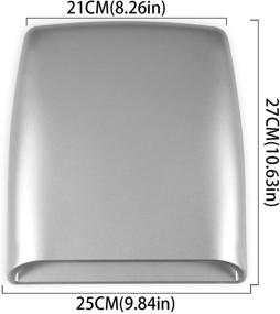 img 3 attached to NATGIC Universal Car Air Flow Decorative Intake Hood Scoop Turbo Bonnet Vent Cover (Silver)