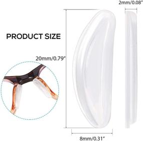 img 3 attached to 👃 Enhanced Comfort: SMARTTOP Upgraded Silicone Nose Pads for Full Frame Eyeglasses, 10pairs 2mm Air Chamber Anti-Slip Adhesive Pads with One Hole Design - Ideal for Sunglasses and Reading Glasses