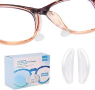 👃 enhanced comfort: smarttop upgraded silicone nose pads for full frame eyeglasses, 10pairs 2mm air chamber anti-slip adhesive pads with one hole design - ideal for sunglasses and reading glasses logo